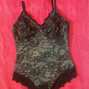 Elegant Black Lace Bodysuit